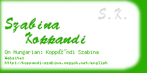 szabina koppandi business card